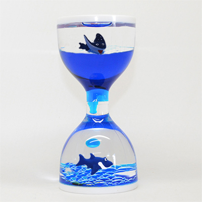 Liquid Timer with Shark and Stingray Floaters